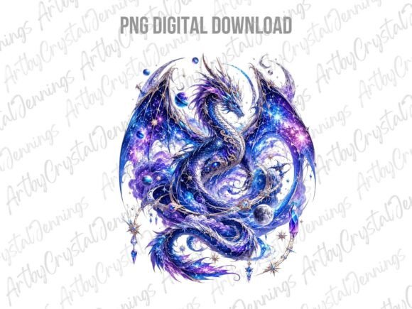 Download Fantasy Cosmic Celestial Dragon PNG - Premium Resources