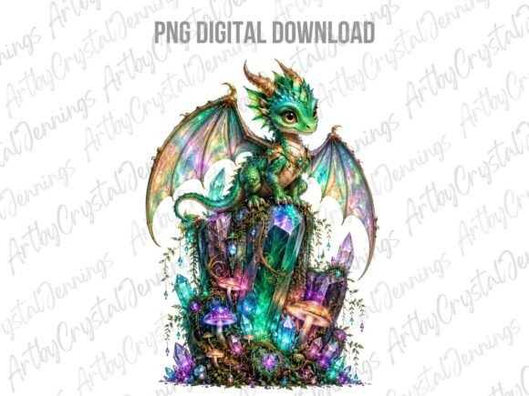 Download Mythical Fantasy Crystal Dragon PNG - Dragon Collection